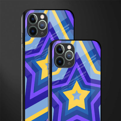 y2k yellow blue stars glass case for iphone 11 pro image-2