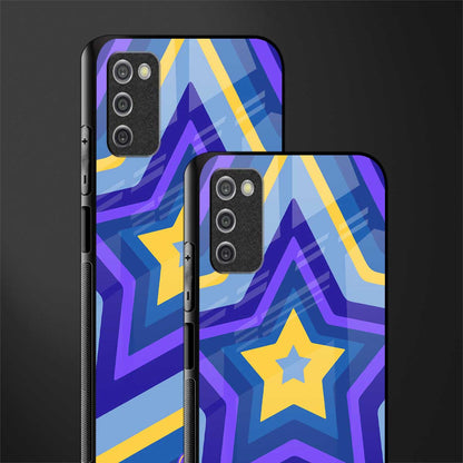 y2k yellow blue stars glass case for samsung galaxy a03s image-2