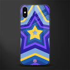 y2k yellow blue stars glass case for iphone xs image