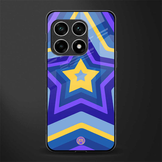 y2k yellow blue stars glass case for oneplus 10 pro 5g image