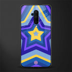 y2k yellow blue stars glass case for oneplus 7t pro image