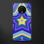 y2k yellow blue stars glass case for oneplus 7t image