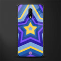 y2k yellow blue stars glass case for oneplus 7 image