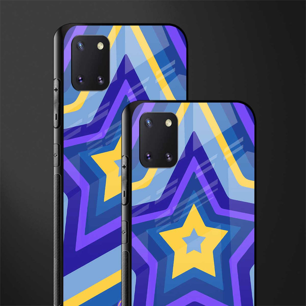 y2k yellow blue stars glass case for samsung galaxy note 10 lite image-2