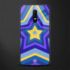y2k yellow blue stars glass case for oneplus 6 image