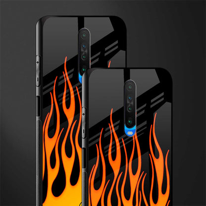 y2k yellow flames glass case for poco x2 image-2