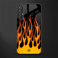 y2k yellow flames glass case for oppo reno 3 pro image