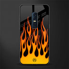y2k yellow flames glass case for vivo v17 pro image