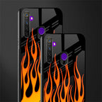 y2k yellow flames glass case for realme 5 image-2