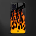 y2k yellow flames glass case for samsung galaxy a31 image