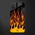 y2k yellow flames glass case for samsung galaxy a51 image