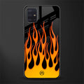 y2k yellow flames glass case for samsung galaxy a71 image