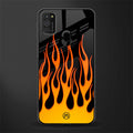 y2k yellow flames glass case for samsung galaxy m21 image