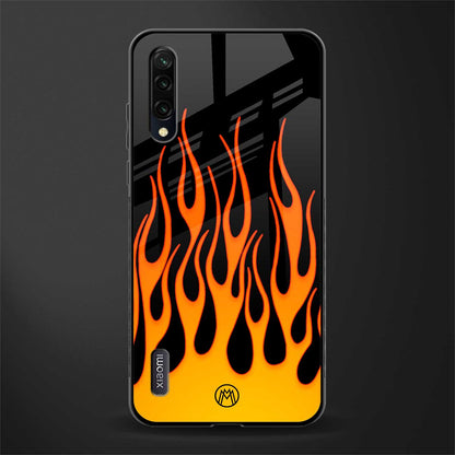 y2k yellow flames glass case for mi a3 redmi a3 image