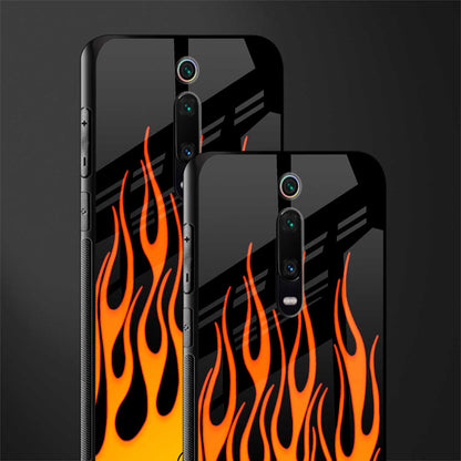 y2k yellow flames glass case for redmi k20 image-2