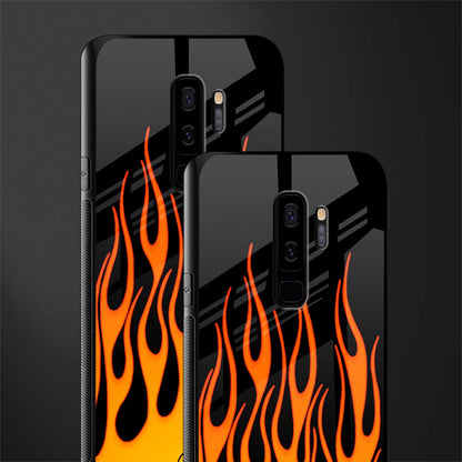 y2k yellow flames glass case for samsung galaxy s9 plus image-2