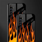 y2k yellow flames glass case for realme x50 pro image-2