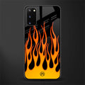 y2k yellow flames glass case for samsung galaxy s20 image