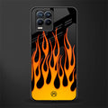 y2k yellow flames glass case for realme 8 pro image