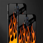 y2k yellow flames glass case for oneplus 8 pro image-2