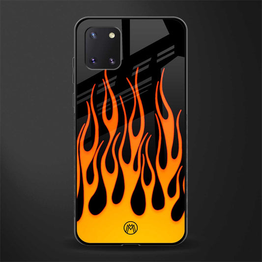 y2k yellow flames glass case for samsung galaxy note 10 lite image