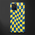 yellow blue trippy check pattern glass case for samsung galaxy s10 lite image