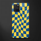 yellow blue trippy check pattern glass case for samsung galaxy s10 lite image