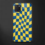 yellow blue trippy check pattern glass case for samsung galaxy note 10 lite image