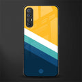 yellow white blue pattern stripes glass case for oppo reno 3 pro image