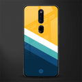 yellow white blue pattern stripes glass case for oppo f11 pro image