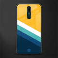 yellow white blue pattern stripes glass case for oppo f11 image
