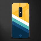 yellow white blue pattern stripes glass case for vivo v17 pro image