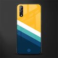 yellow white blue pattern stripes glass case for vivo z1x image