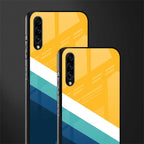 yellow white blue pattern stripes glass case for samsung galaxy a50s image-2