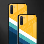 yellow white blue pattern stripes glass case for samsung galaxy note 10 image-2