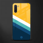 yellow white blue pattern stripes glass case for samsung galaxy note 10 image