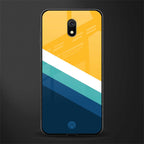 yellow white blue pattern stripes glass case for redmi 8a image