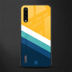 yellow white blue pattern stripes glass case for mi a3 redmi a3 image