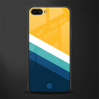 yellow white blue pattern stripes glass case for realme c1 image