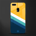 yellow white blue pattern stripes glass case for oppo a12 image