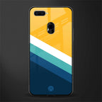 yellow white blue pattern stripes glass case for oppo a12 image