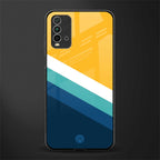 yellow white blue pattern stripes glass case for redmi 9 power image