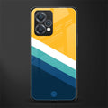 yellow white blue pattern stripes back phone cover | glass case for oneplus nord ce 2 lite 5g