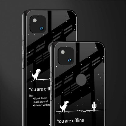 you are offline back phone cover | glass case for google pixel 4a 4g