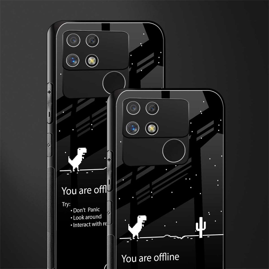 you are offline back phone cover | glass case for realme narzo 50a