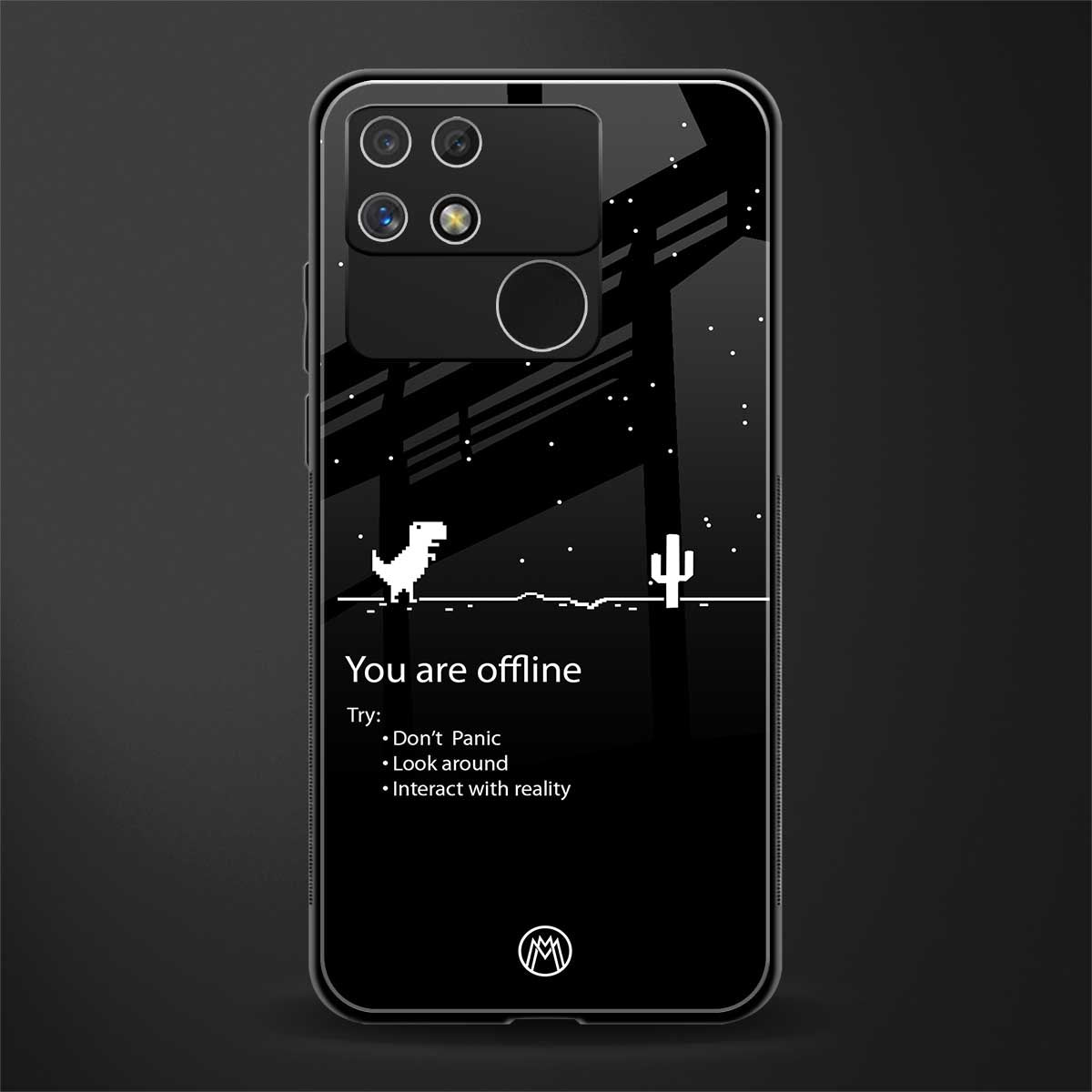 you are offline back phone cover | glass case for realme narzo 50a