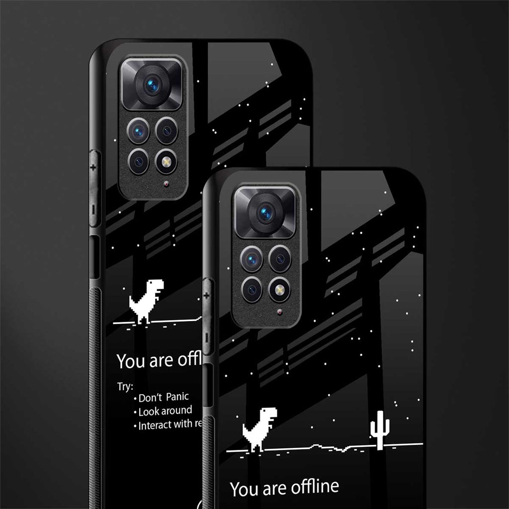 you are offline back phone cover | glass case for redmi note 11 pro plus 4g/5g