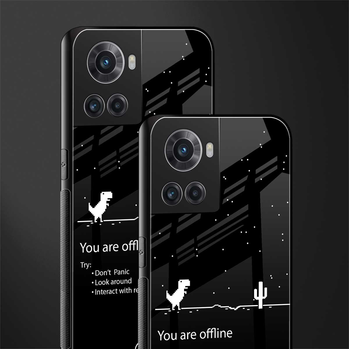 you are offline back phone cover | glass case for oneplus 10r 5g