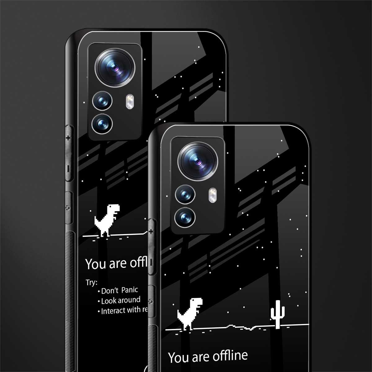 you are offline back phone cover | glass case for xiaomi 12 pro