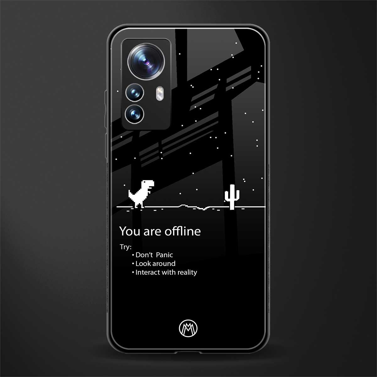 you are offline back phone cover | glass case for xiaomi 12 pro